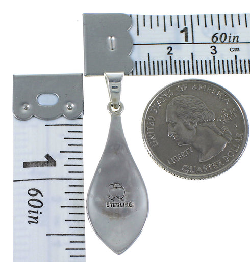 Southwest Silver Turquoise Inlay Pendant CX46667