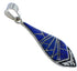 Southwest Lapis Sterling Silver Jewelry Pendant CX46670