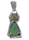 Genuine Sterling Silver Flower Turquoise Southwest Pendant CX46675