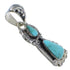 Turquoise Flower Jewelry Sterling Silver Southwest Pendant CX46676