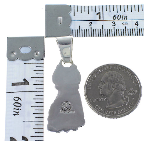 Turquoise Flower Jewelry Sterling Silver Pendant CX46677