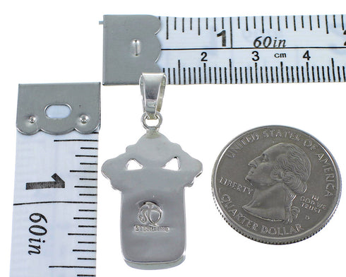 Turquoise Genuine Sterling Silver Jewelry Southwest Pendant CX46722