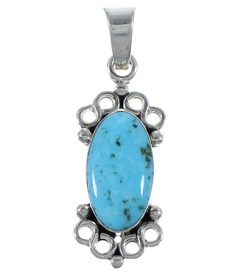 Genuine Sterling Silver Turquoise Pendant CX46754