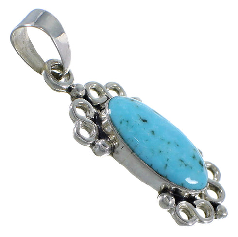 Genuine Sterling Silver Turquoise Pendant CX46754