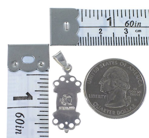 Genuine Sterling Silver Turquoise Pendant CX46754