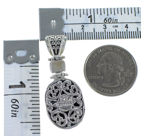 Turquoise Southwestern Sterling Silver Pendant CX46765