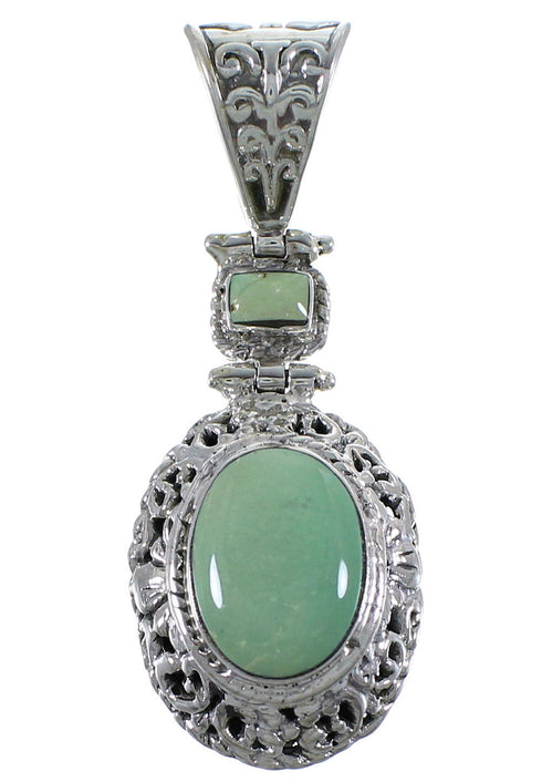 Turquoise And Genuine Sterling Silver Pendant CX46768