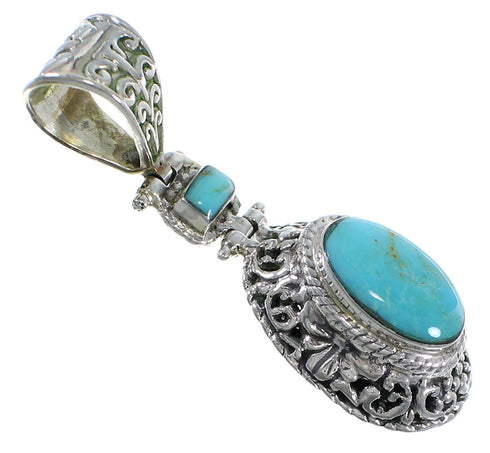 Turquoise Genuine Sterling Silver Pendant Jewelry CX46774