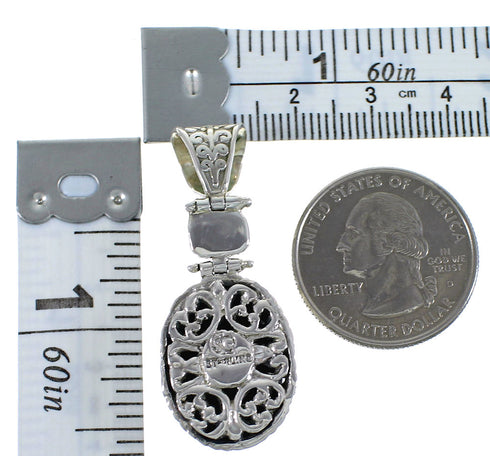 Turquoise Genuine Sterling Silver Pendant Jewelry CX46774