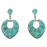 Southwest Turquoise Sterling Silver Post Dangle Earrings CX45083