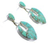 Southwest Turquoise Sterling Silver Post Dangle Earrings CX45083