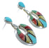 Multicolor Inlay Jewelry Sterling Silver Post Dangle Earrings CX45089
