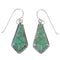 Turquoise Inlay Genuine Sterling Silver Earrings CX45344