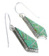 Turquoise Inlay Genuine Sterling Silver Earrings CX45344