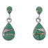 Turquoise And Opal Inlay Silver Earrings CX45469