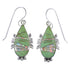 Genuine Sterling Silver Turquoise And Opal Hook Earrings CX45501