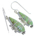 Genuine Sterling Silver Turquoise And Opal Hook Earrings CX45501