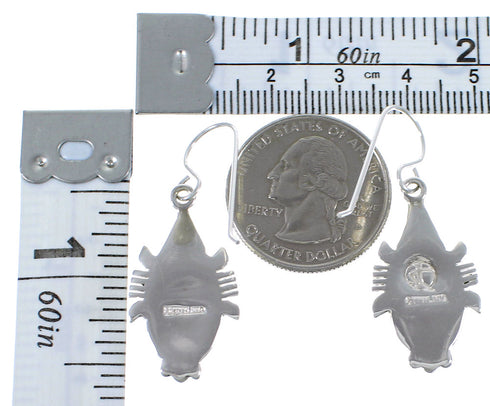 Genuine Sterling Silver Turquoise And Opal Hook Earrings CX45501