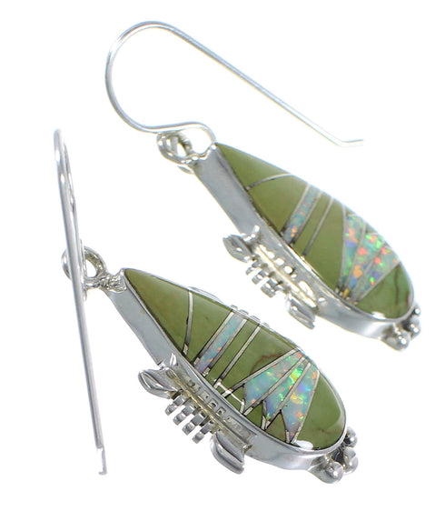 Turquoise And Opal Jewelry Hook Dangle Earrings CX45505