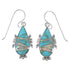Turquoise Opal Southwestern Silver Hook Earrings CX45508