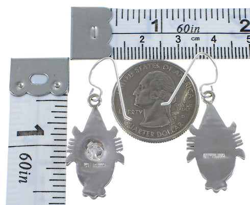 Turquoise Opal Southwestern Silver Hook Earrings CX45508