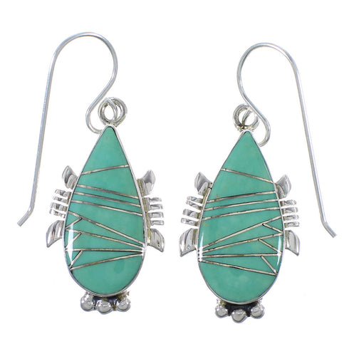 Silver Turquoise Hook Dangle Earring CX45518