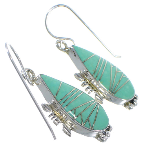 Silver Turquoise Hook Dangle Earring CX45518