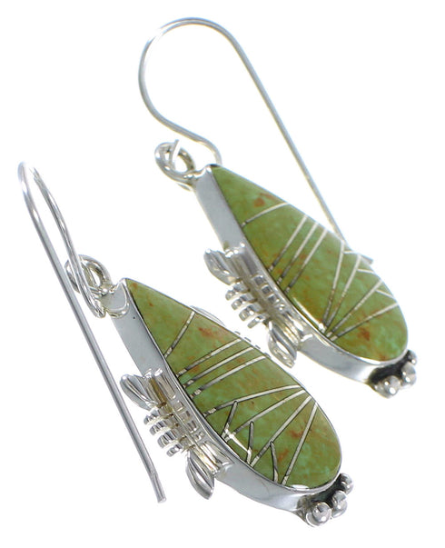 Turquoise Jewelry Sterling Silver Hook Earrings CX45529