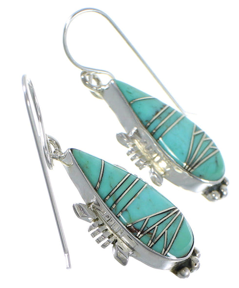 Turquoise Southwest Genuine Sterling Silver Earrings CX45531