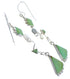 Genuine Sterling Silver Turquoise Inlay Hook Dangle Earrings CX46915