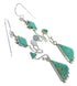 Southwest Silver And Turquoise Hook Dangle Earrings CX46916