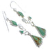 Turquoise And Silver Southwestern Hook Earrings CX46918