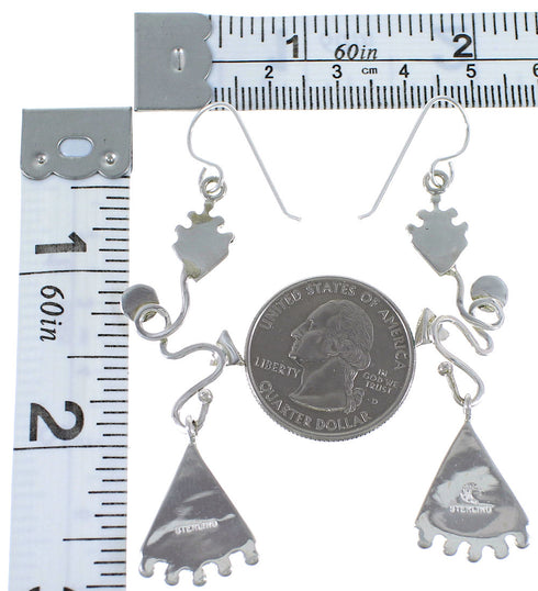 Southwestern Turquoise Hook Dangle Silver Earrings Jewelry CX46922