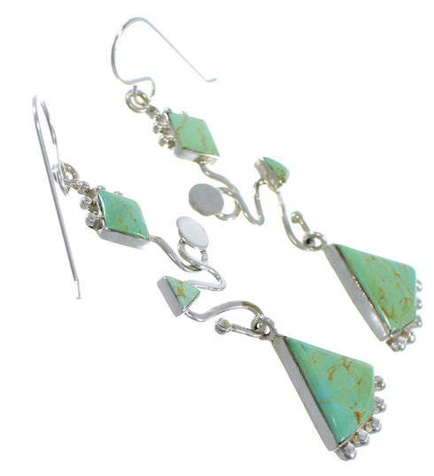 Sterling Silver Turquoise Southwestern Earrings CX46925