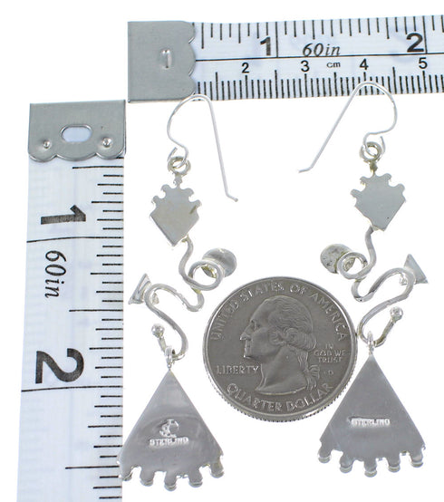 Sterling Silver Turquoise Southwestern Earrings CX46925