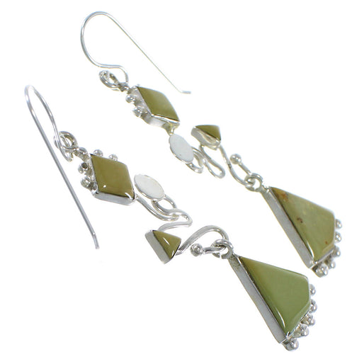 Turquoise Sterling Silver Hook Dangle Earrings CX46926