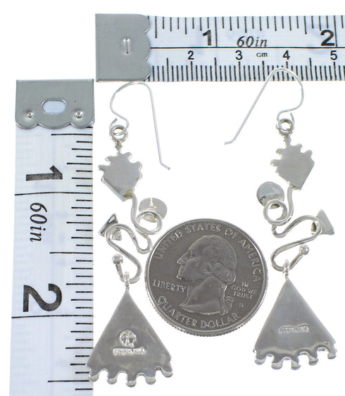 Turquoise Sterling Silver Hook Dangle Earrings CX46926