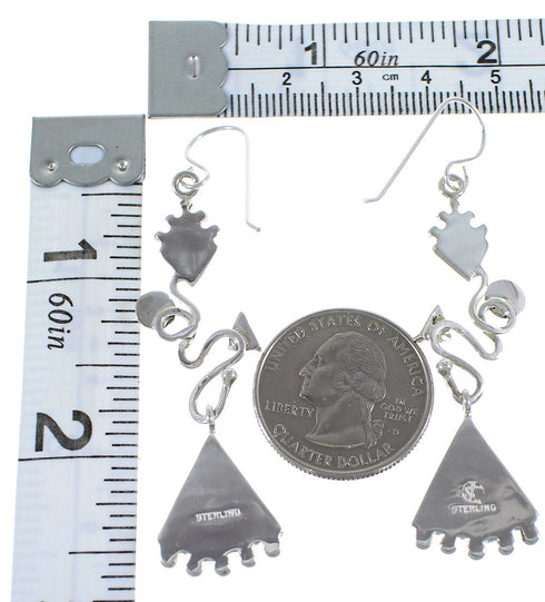 Southwest Turquoise Silver Hook Earrings Jewelry CX46927
