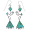 Genuine Sterling Silver Hook Dangle Earrings Turquoise Jewelry CX46928