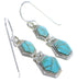 Silver Turquoise Southwest Hook Dangle Earrings CX46948