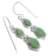 Turquoise Inlay Sterling Silver Jewelry Hook Dangle Earrings CX46950