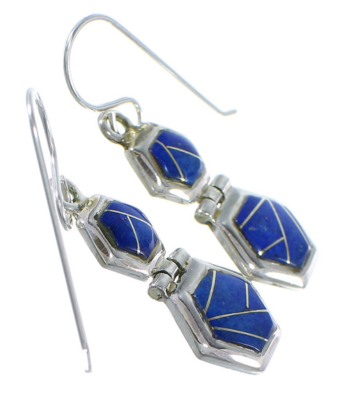 Sterling Silver Lapis Southwestern Earrings CX46954