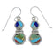 Multicolor Sterling Silver Hook Dangle Earrings CX46955