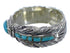 Turquoise Feather Jewelry Silver Ring Size 5-3/4 PX43768