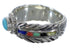 Multicolor Southwest Jewelry Feather Ring Size 7-1/4 PX43829