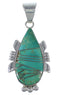 Southwest Sterling Silver And Turquoise Slide Pendant EX44398