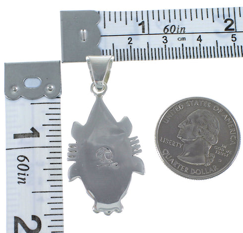 Southwest Sterling Silver And Turquoise Slide Pendant EX44398