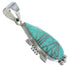 Turquoise Inlay Genuine Sterling Silver Pendant EX44406