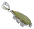 Turquoise Inlay Silver Slide Pendant EX44407
