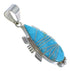 Southwestern Turquoise Inlay Silver Pendant EX44408